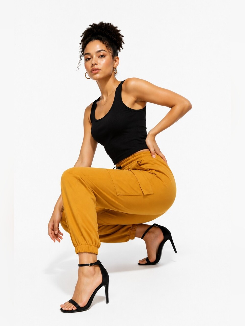 Mustard Utility Cargo Joggers
